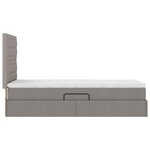 vidaXL Lit avec rangement et matelas Taupe 90 x 200 cm Polyester