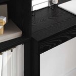 vidaXL Bureau avec tiroir avec étagère avec stockage 2 Pièces Chêne noir