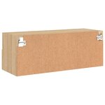 vidaXL Meuble TV mural chêne sonoma 80x30x30 cm bois d'ingénierie