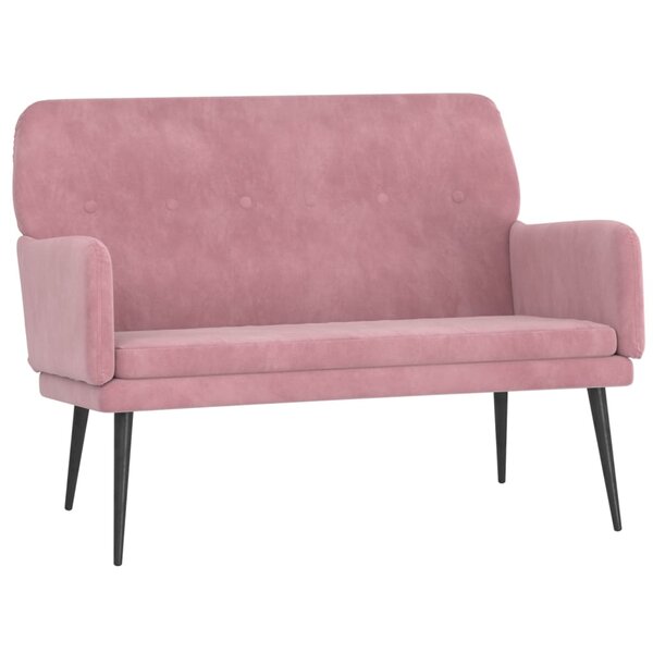 vidaXL Banc Rose 108x79x79 cm Velours