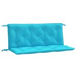 vidaXL Coussins de banc de jardin lot de 2 turquoise 120x50x7 cm tissu