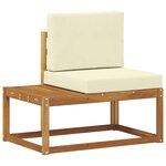 vidaXL Ensemble de canapés d'extérieur avec coussin 3 Pièces Naturel