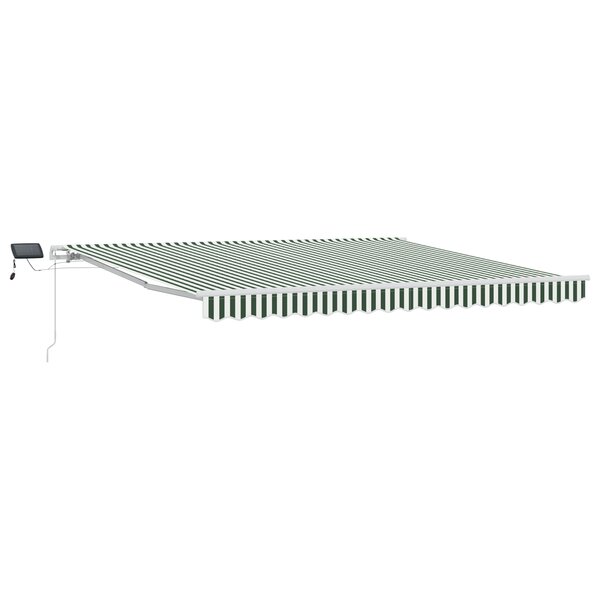 vidaXL Store Rétractable Manuel avec LED Vert et Blanc 400x300 cm