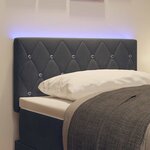 vidaXL Tête de Lit LED Argyle Gris foncé 80 cm Velours