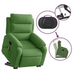 vidaXL Fauteuil de massage inclinable Vert clair Velours