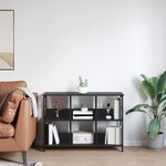 vidaXL Étagère Chêne noir 102 x 32 x 72 5 cm Bois d'ingénierie