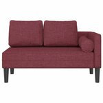 vidaXL Chaise longue avec coussins rouge bordeaux tissu