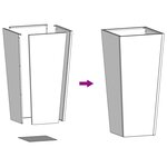 vidaXL Jardinière blanc 35x35x75 cm acier