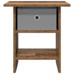 vidaXL Table de chevet avec tiroir 2 Pièces Bois ancien 41 x 40 x 45 cm