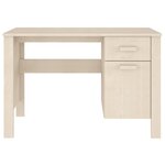 vidaXL Bureau HAMAR Marron miel 113x50x75 cm Bois massif de pin