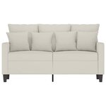 vidaXL Canapé à 2 places Crème 120 cm Velours