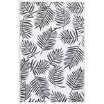 vidaXL Tapis d'extérieur ARAKIL Blanc et noir 80x150 cm PP