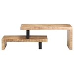 vidaXL Ensemble de table basse 2 Pièces Bois de manguier massif