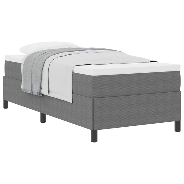 vidaXL Lit à ressorts Gris clair 90 x 190 cm Velours