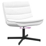 vidaXL Chaise pivotante Blanc 63 x 75 x 76 cm Faux cuir