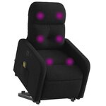 vidaXL Fauteuil inclinable de massage électrique Noir Tissu