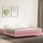 vidaXL Sommier à lattes de lit sans matelas rose 200x220 cm velours