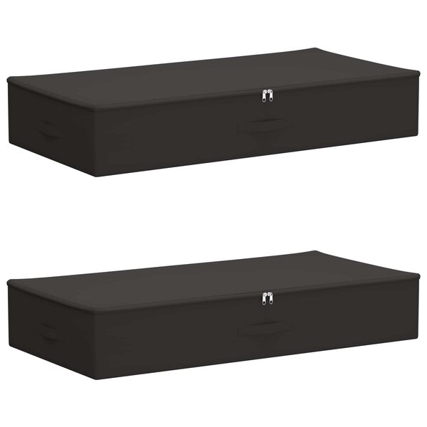 vidaXL Boîte de rangement 2 Pièces Anthracite 90 x 48 x 15 cm