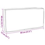 vidaXL Coussin Palette pour Dossier Gris 80x40x12 cm Tissu Oxford