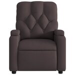 vidaXL Fauteuil de massage inclinable Marron foncé Tissu