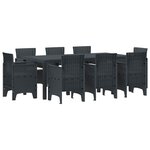 vidaXL Ensemble de salle à manger pour jardin 9 Pièces Anthracite