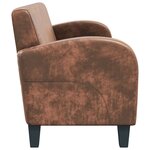 vidaXL Canapé à 3 places Daim synthétique Marron