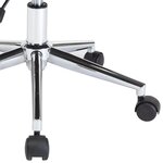 Chaise fauteuil siège pivotante de bureau informatique étude bois courbé et similicuir noir 02_0024151