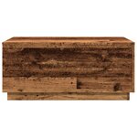 vidaXL Table basse avec lumières LED vieux bois 90x50x40 cm