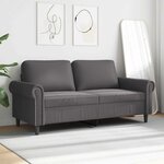 vidaXL Canapé à 2 places Gris 140 cm Similicuir
