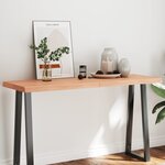vidaXL Dessus de table bois massif traité bordure assortie
