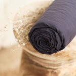 Drap housse - 140 x 190 cm uni - Fusain