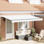 vidaXL Auvent Rétractable Blanc 400 x 200 cm Polyester et Aluminium
