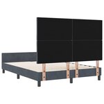 Lit vidaXL Gris foncé 140x200 cm en Velours