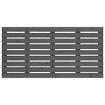 vidaXL Tête de lit murale Gris 141x3x63 cm Bois massif de pin