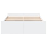 vidaXL Cadre de lit à tiroirs blanc 120x190 cm bois d'ingénierie