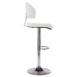 vidaXL Tabouret de bar Blanc Similicuir