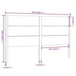 vidaXL Tête de lit Blanc 206x4x100 cm Bois massif de pin