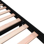 vidaXL Cadre de lit sans matelas noir bois de pin massif