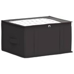 vidaXL Boîte de rangement avec fenêtre transparente Anthracite