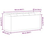 Banc de rangement vidaXL Noir Chêne 100x40x45 cm Bois d'ingénierie