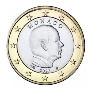 1 euro Monaco 2023 face nationale - Albert II.