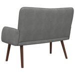 vidaXL Sofa 2 places Gris foncé 115 x 61 x 87 cm Velours