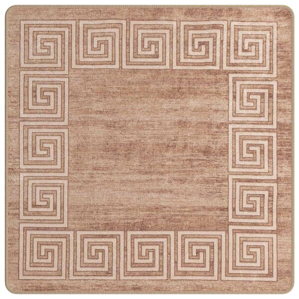 vidaXL Coureur de Tapis MARSA Blanc 100 x 100 cm Polyester et PVC