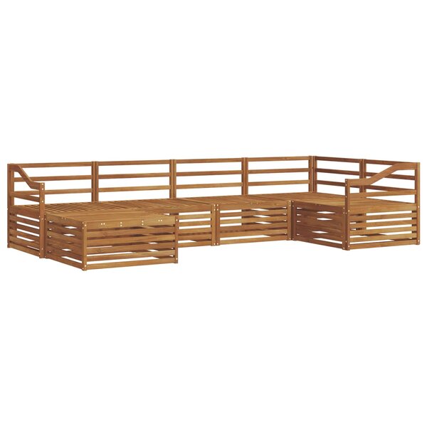 vidaXL Ensemble de canapés d'extérieur 6 Pièces Naturel