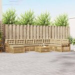 vidaXL Ensemble de canapés d'extérieur 9 pc Blanc et Beige