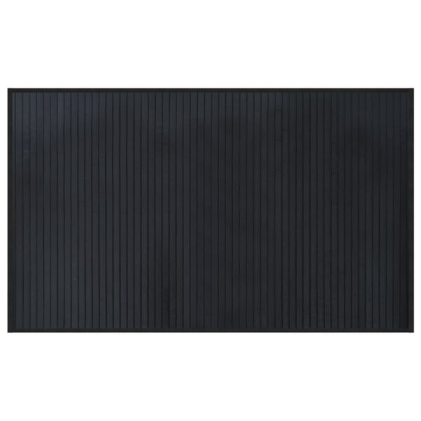 vidaXL Tapis rectangulaire noir 60x100 cm bambou
