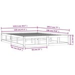 vidaXL Cadre de lit sans matelas noir 120x190 cm bois massif