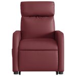 vidaXL Fauteuil inclinable de massage Rouge bordeaux Similicuir