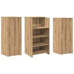 vidaXL Bureau réception chêne artisanal 135x50x103 5cm bois ingénierie