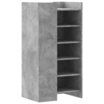 vidaXL Armoire à chaussures gris béton 52x37 5x100cm bois d'ingénierie
